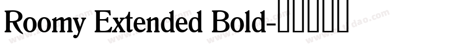 Roomy Extended Bold字体转换